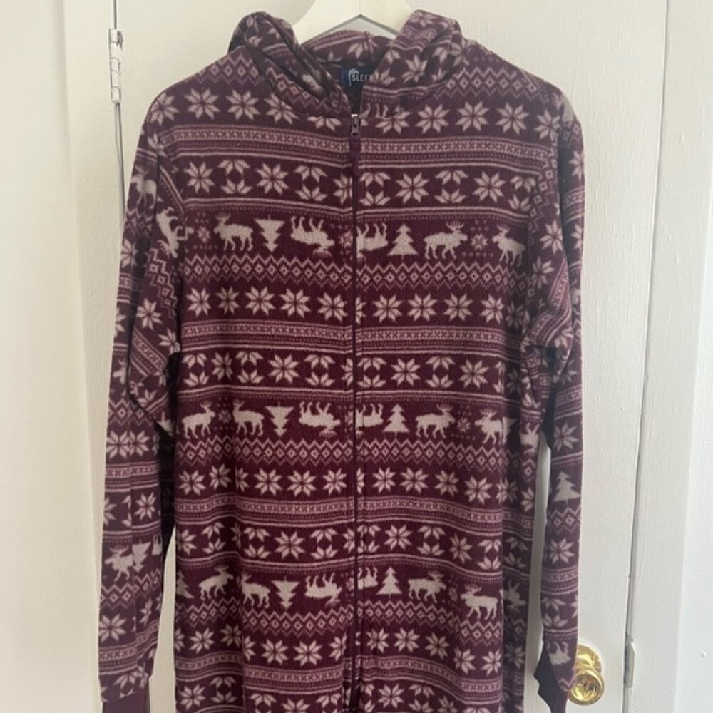 Fair isle hooded onesie